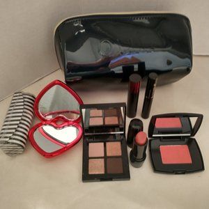 NEW LANCÔME BLACK COSMETIC BAG + 7 LANCÔME COSMETIC ITEMS